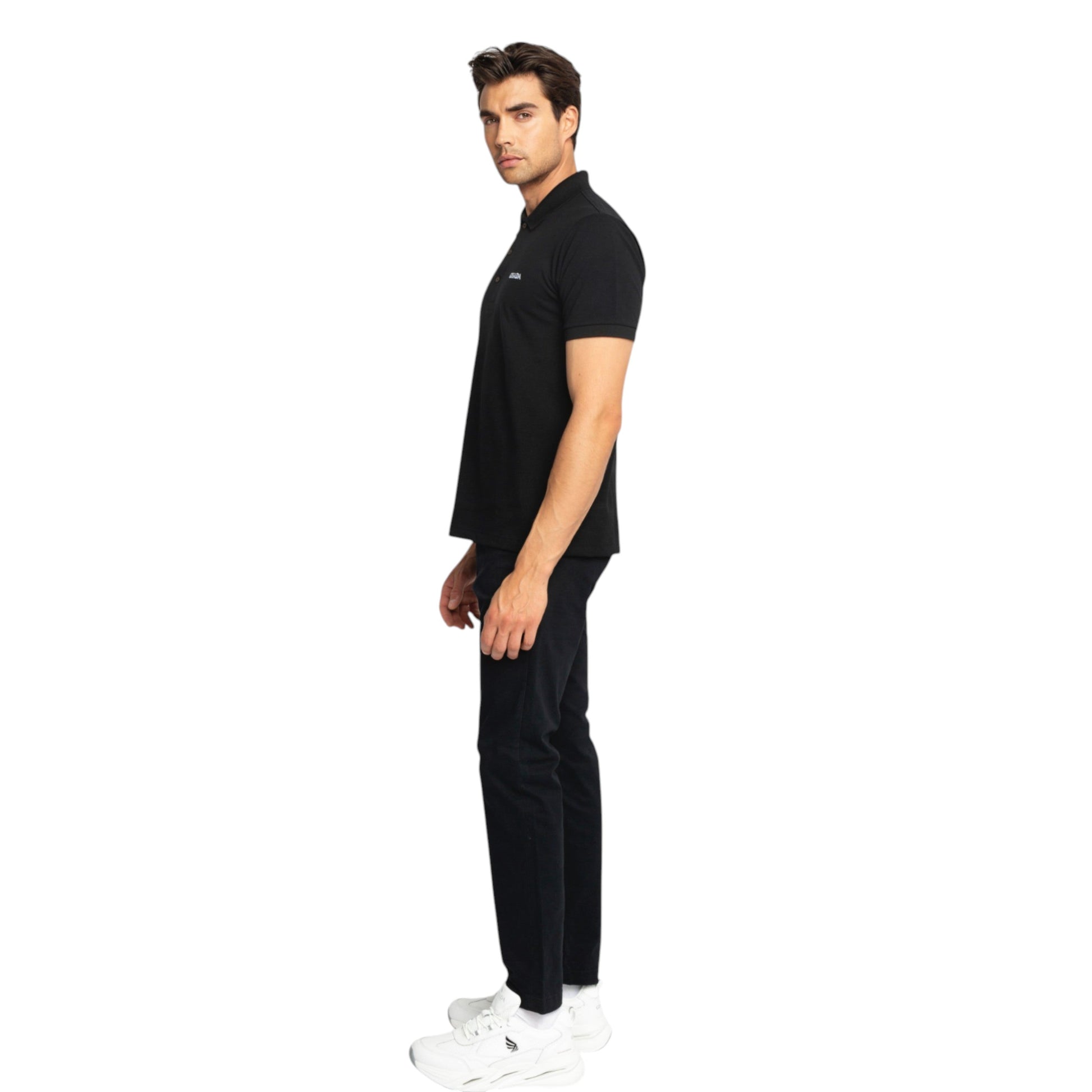 Regular Fit Short Sleeves Polo in Luxe Interlock Piquet with Embroidery Gisada Logo Gisada Polo