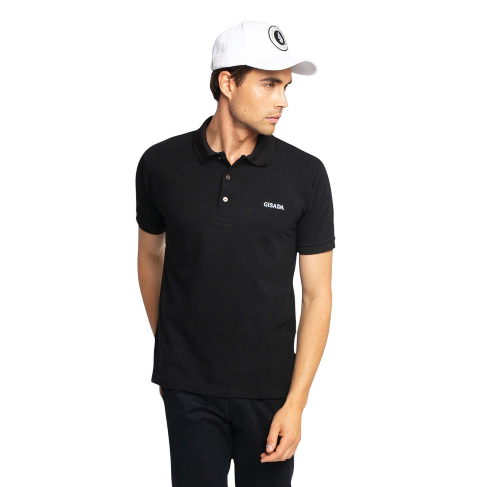 Regular Fit Short Sleeves Polo in Luxe Interlock Piquet with Embroidery Gisada Logo Gisada Polo