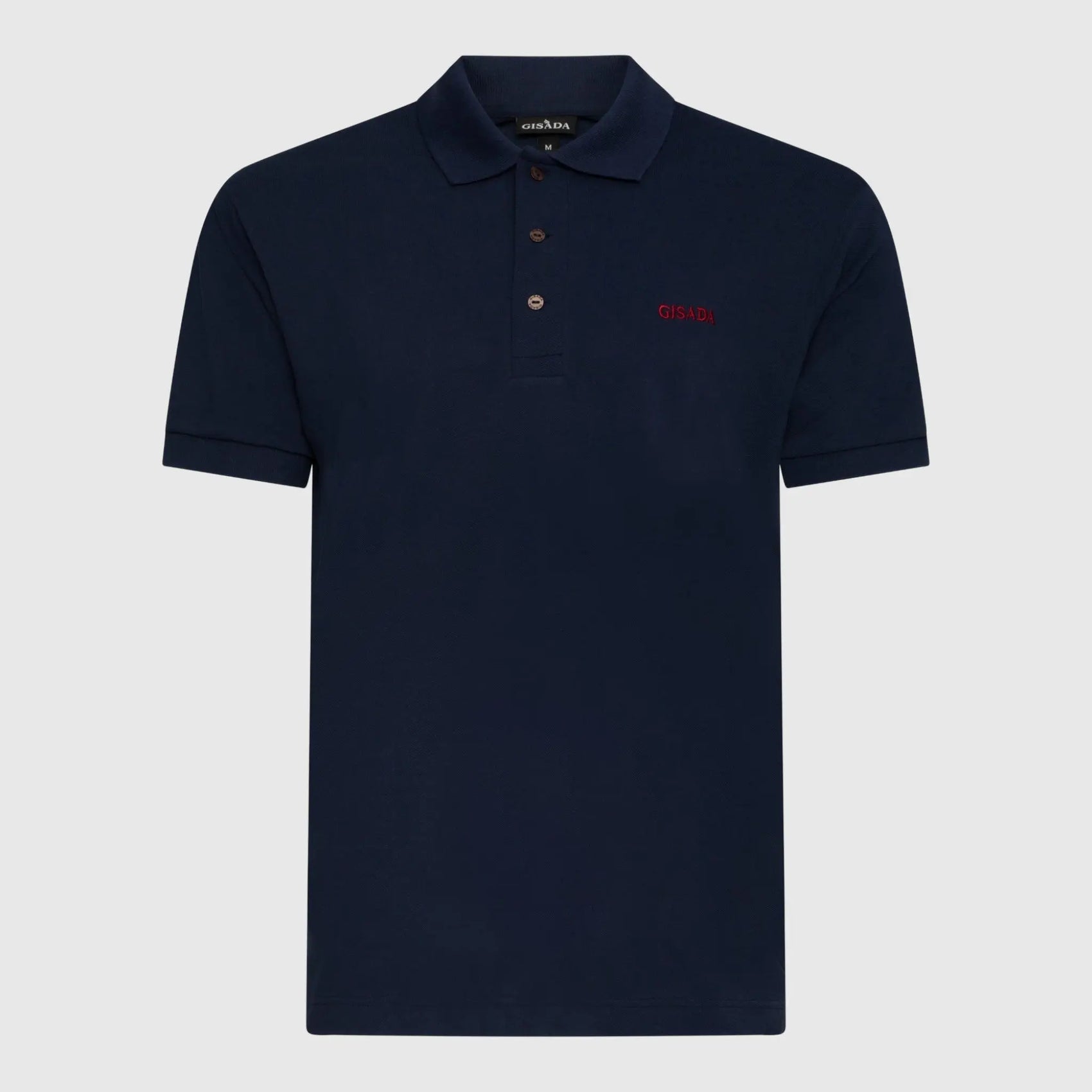 Regular Fit Short Sleeves Polo in Luxe Interlock Piquet with Embroidery Gisada Logo Gisada Polo