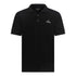 Black Gisada cotton polo shirt with rubber logo on front