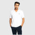 Regular Fit Short Sleeves Zip-Up Polo in Interlock Piquet with Gisada Rubber Logo Gisada Polo
