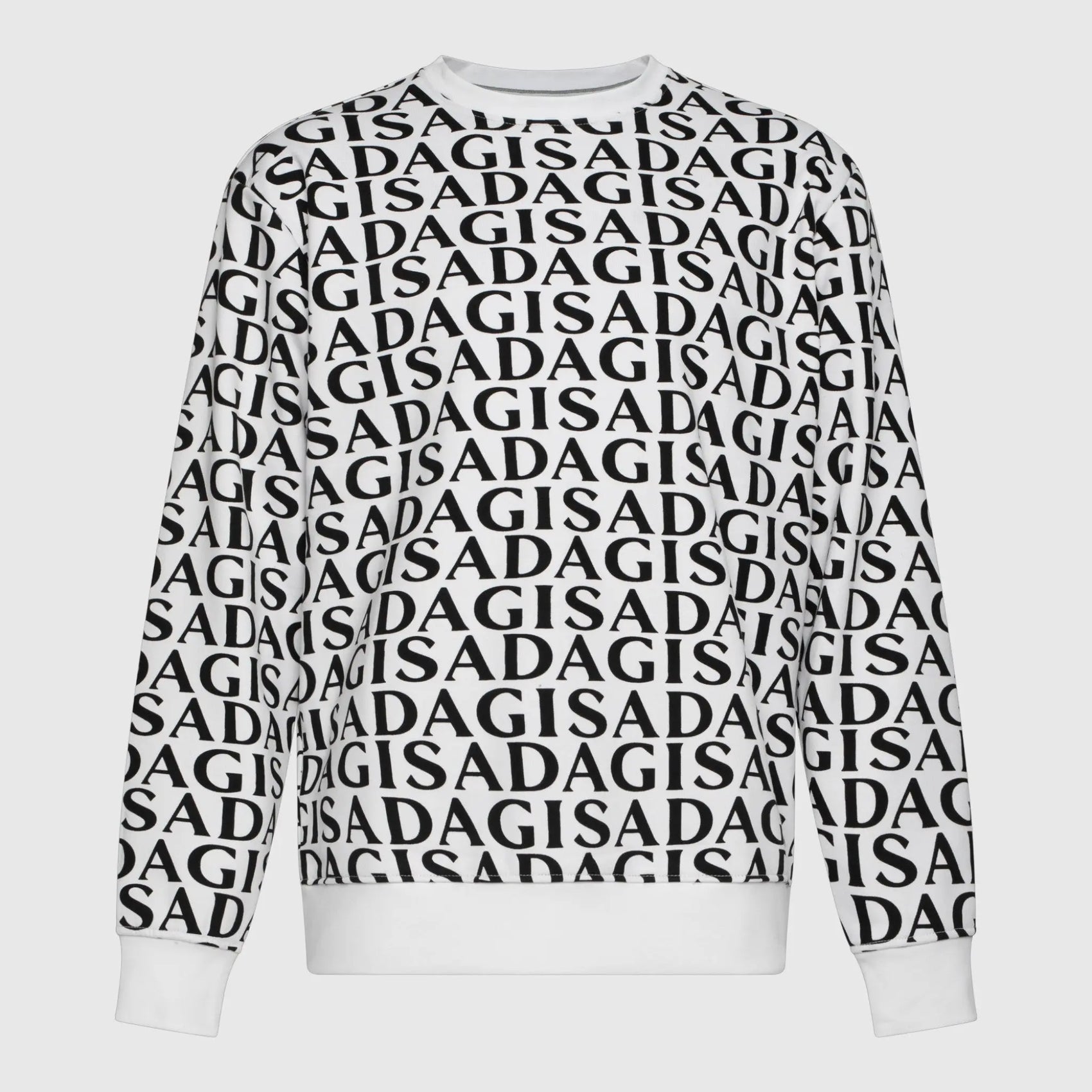 Regular Fit Sweatshirt in Midweight Cotton with Allover Print Gisada Sweatshirt