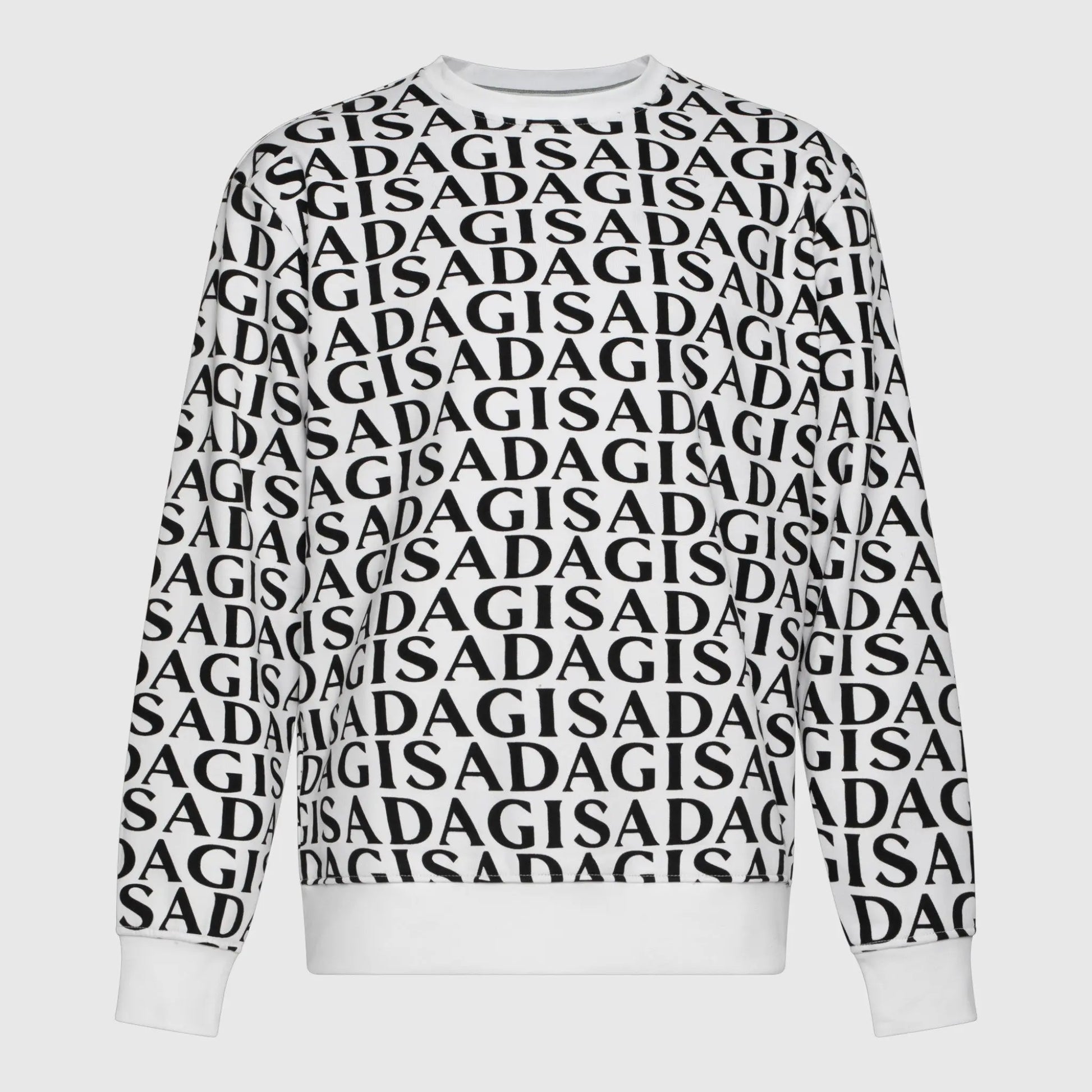 Regular Fit Sweatshirt in Midweight Cotton with Allover Print Gisada Sweatshirt