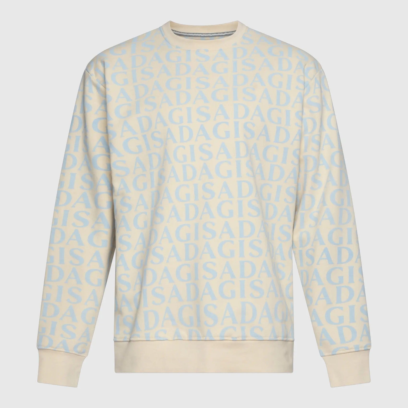 Regular Fit Sweatshirt in Midweight Cotton with Allover Print Gisada Sweatshirt