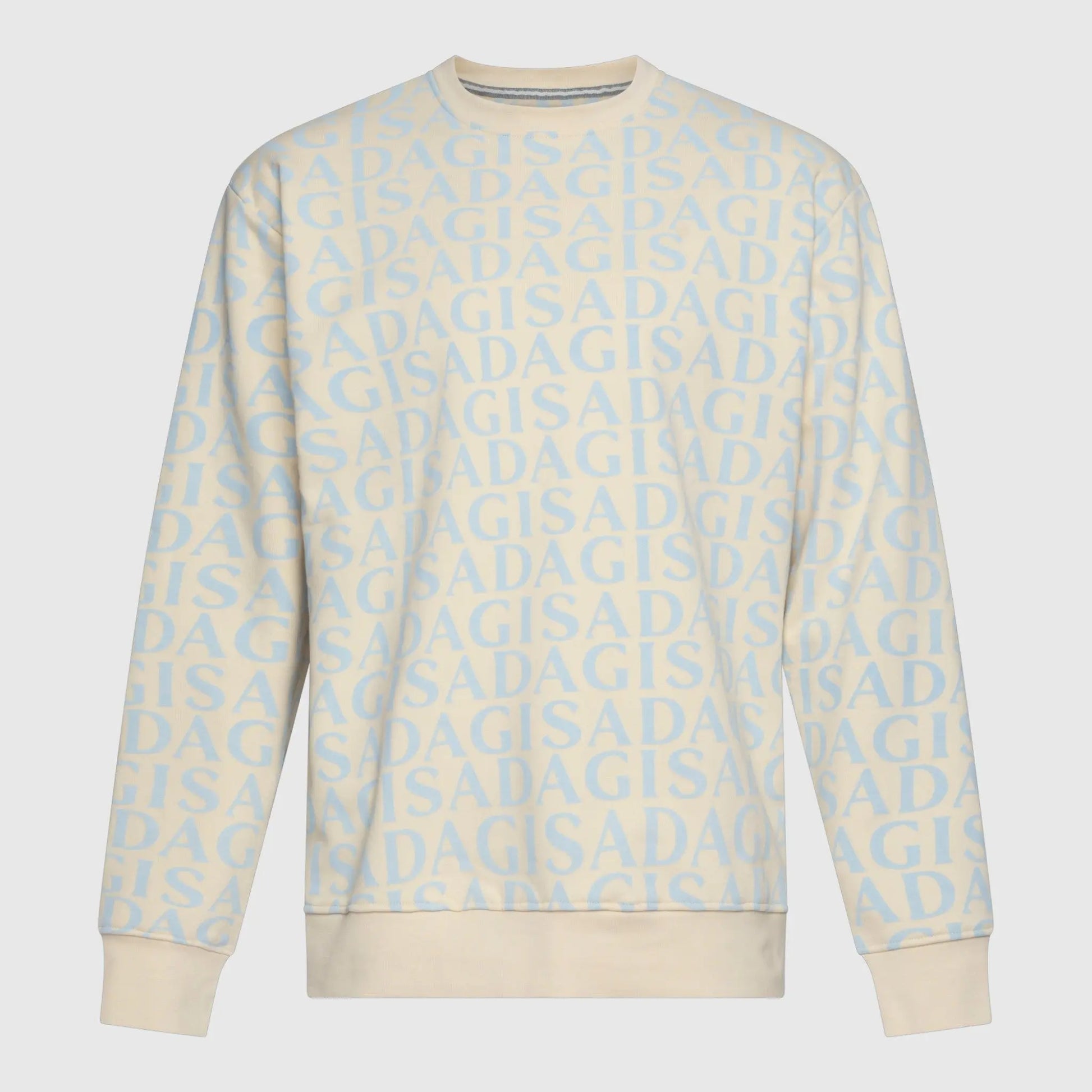 Regular Fit Sweatshirt in Midweight Cotton with Allover Print Gisada Sweatshirt