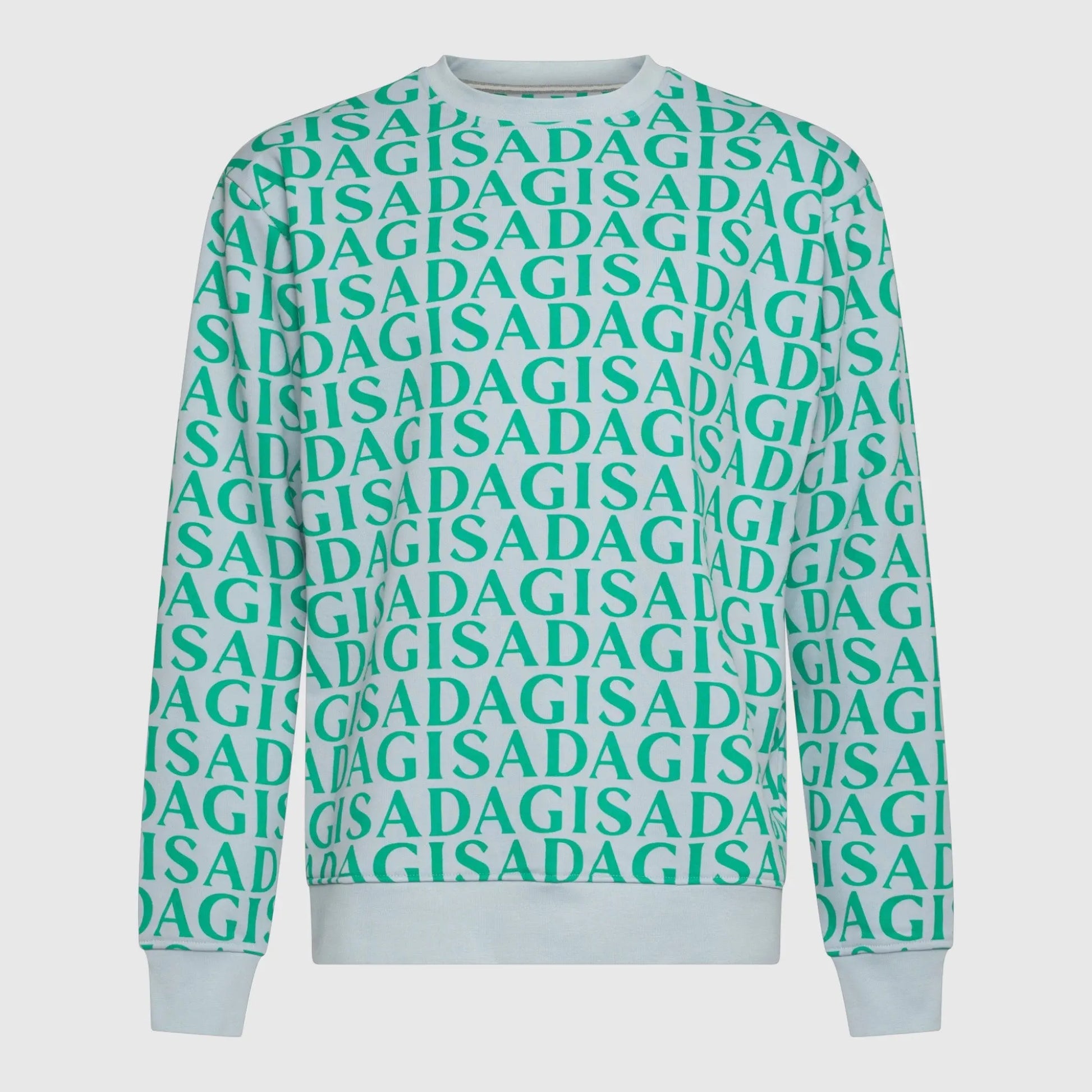 Regular Fit Sweatshirt in Midweight Cotton with Allover Print Gisada Sweatshirt