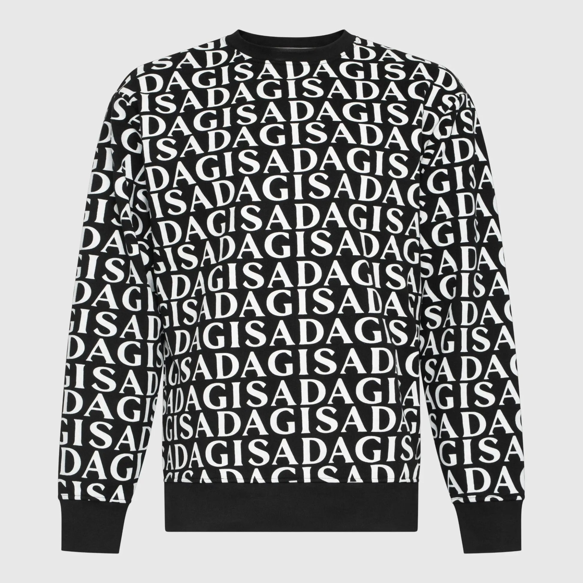 Regular Fit Sweatshirt in Midweight Cotton with Allover Print Gisada Sweatshirt