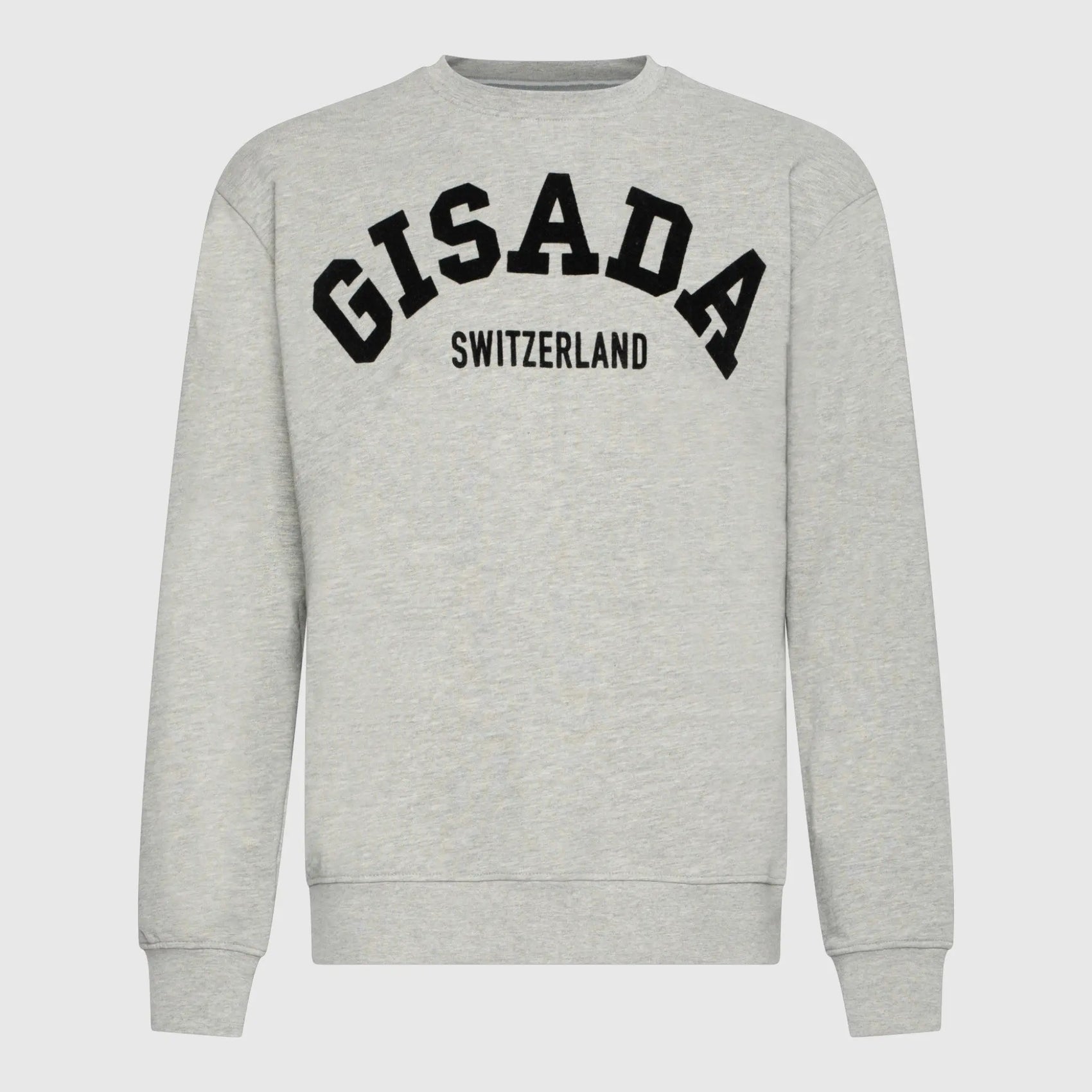 Regular Fit Sweatshirt in Midweight Cotton with Flock Print Gisada Sweatshirt