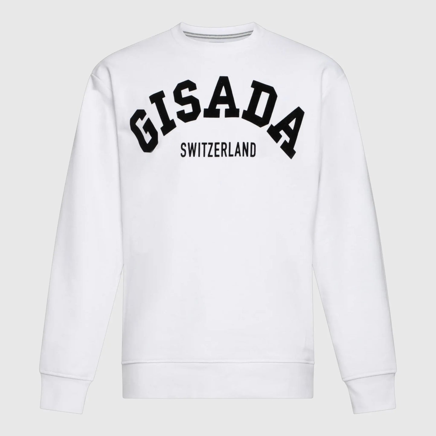 Regular Fit Sweatshirt in Midweight Cotton with Flock Print Gisada Sweatshirt