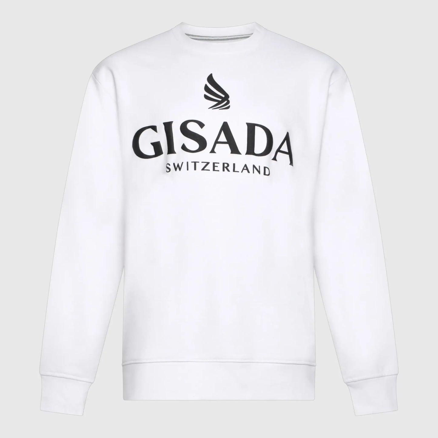 Regular Fit Sweatshirt in Midweight Cotton with Logo Puff Print Gisada Sweatshirt