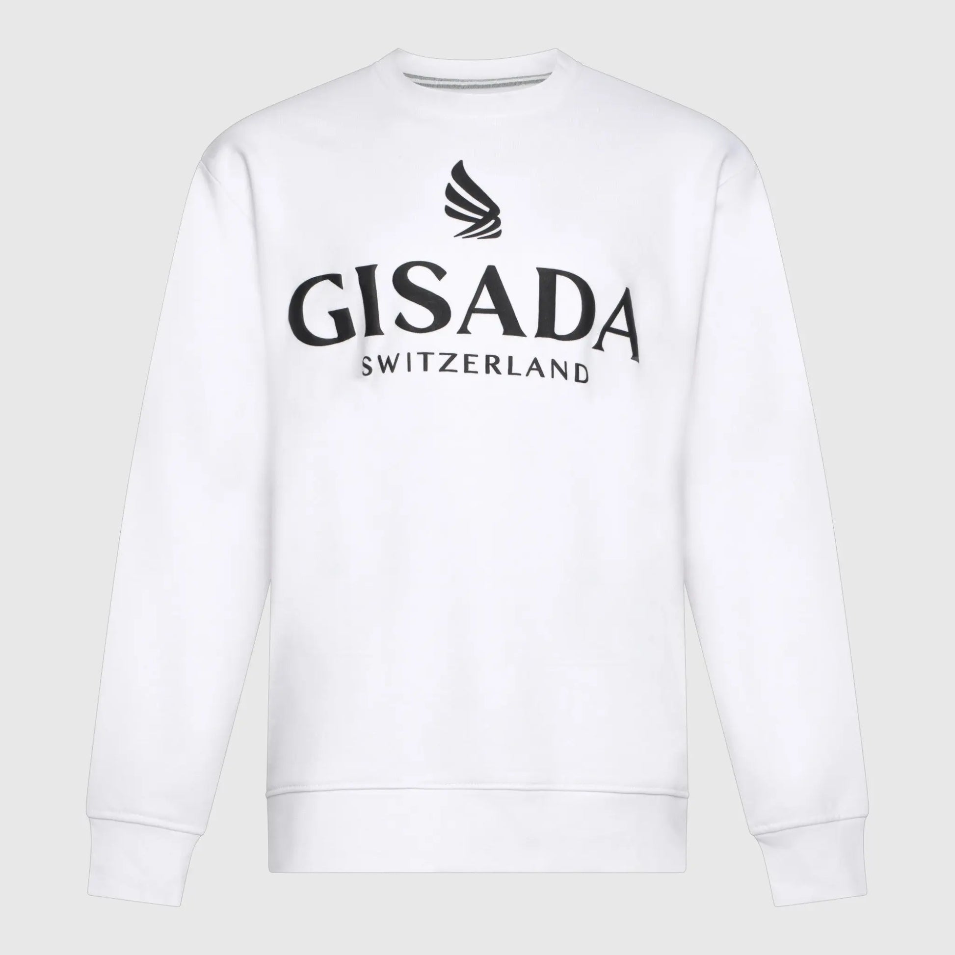 Regular Fit Sweatshirt in Midweight Cotton with Logo Puff Print Gisada Sweatshirt
