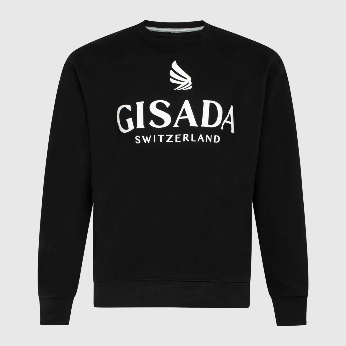Regular Fit Sweatshirt in Midweight Cotton with Logo Puff Print Gisada Sweatshirt