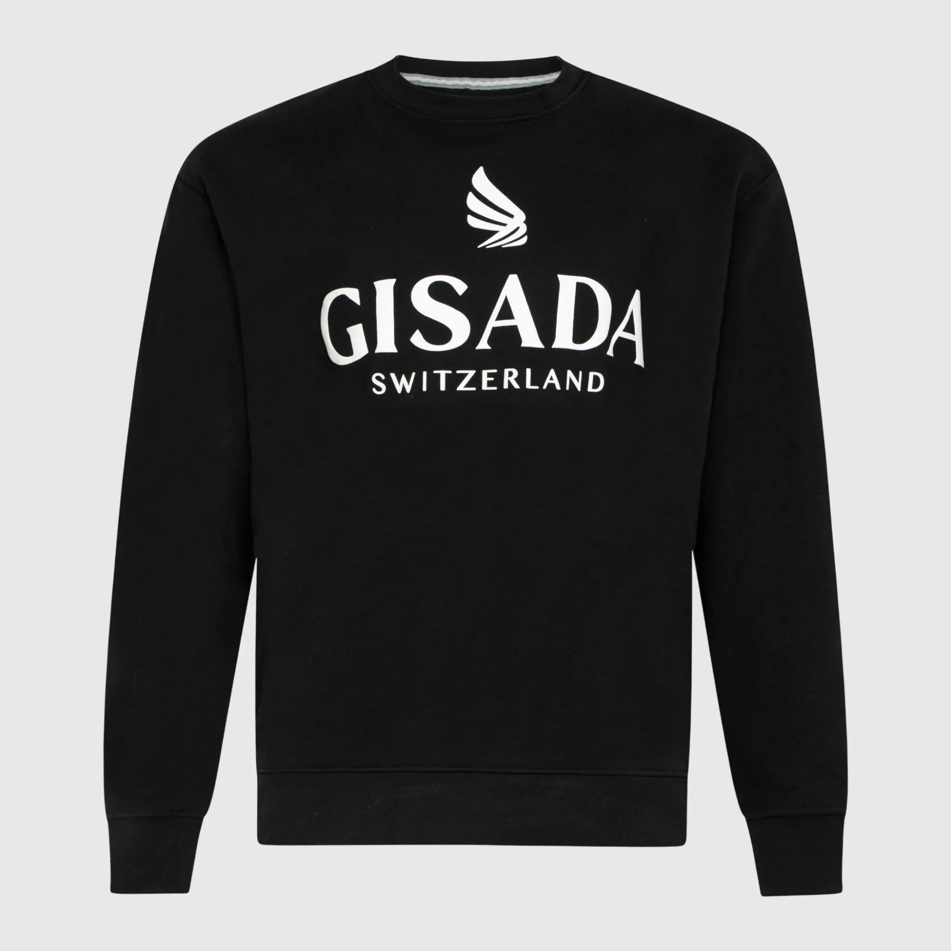 Regular Fit Sweatshirt in Midweight Cotton with Logo Puff Print Gisada Sweatshirt