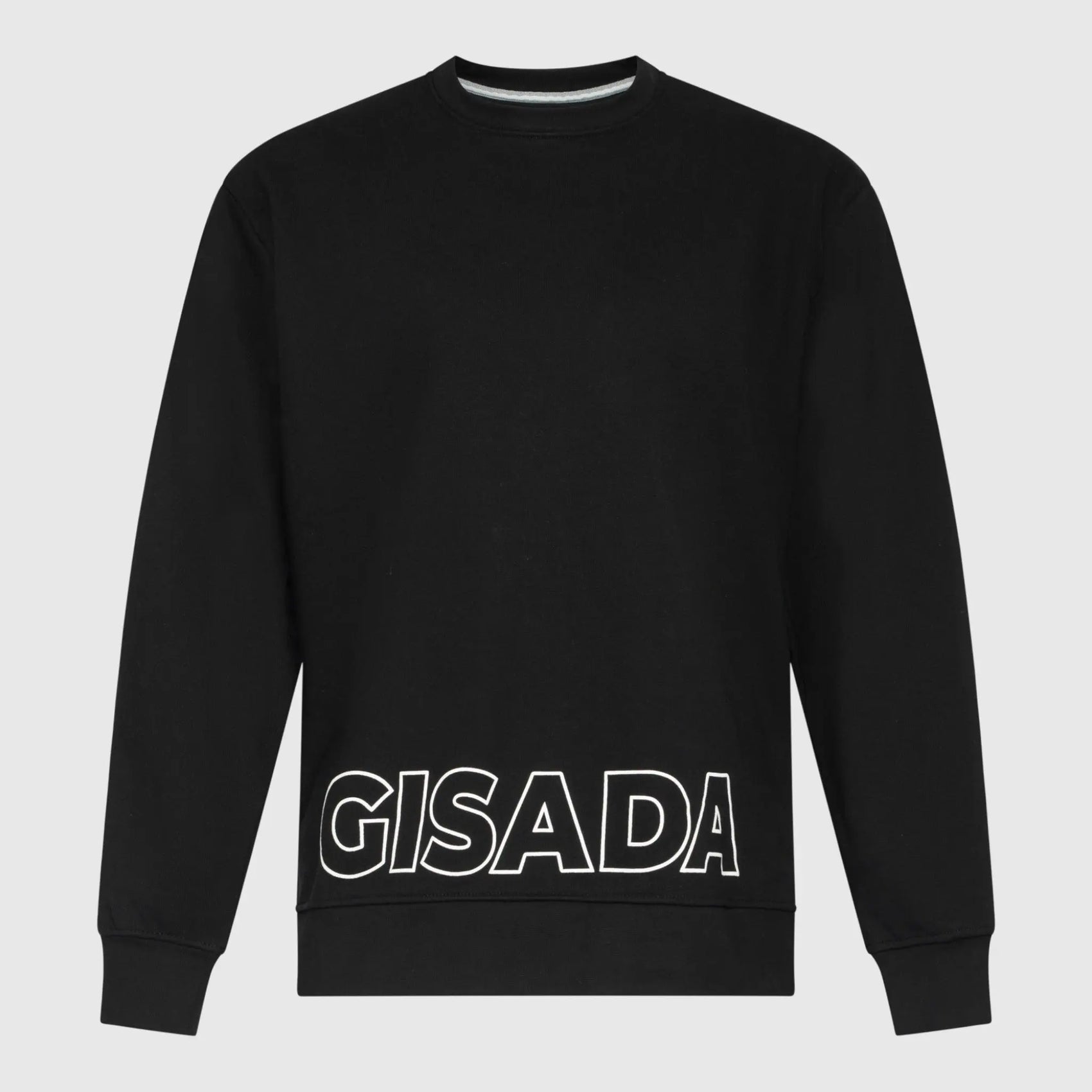 Regular Fit Sweatshirt in Midweight Cotton with Puff Print Gisada Sweatshirt