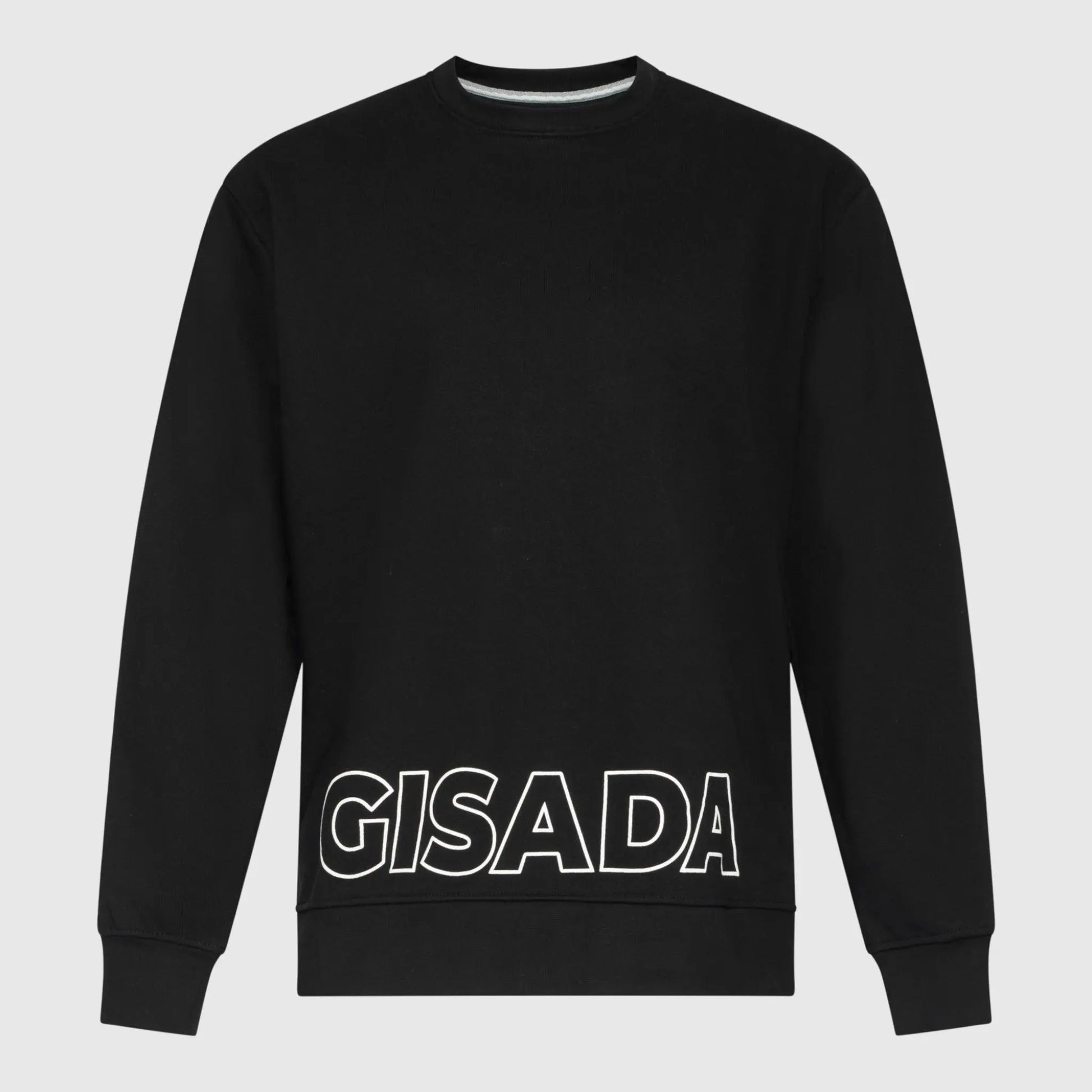 Regular Fit Sweatshirt in Midweight Cotton with Puff Print Gisada Sweatshirt