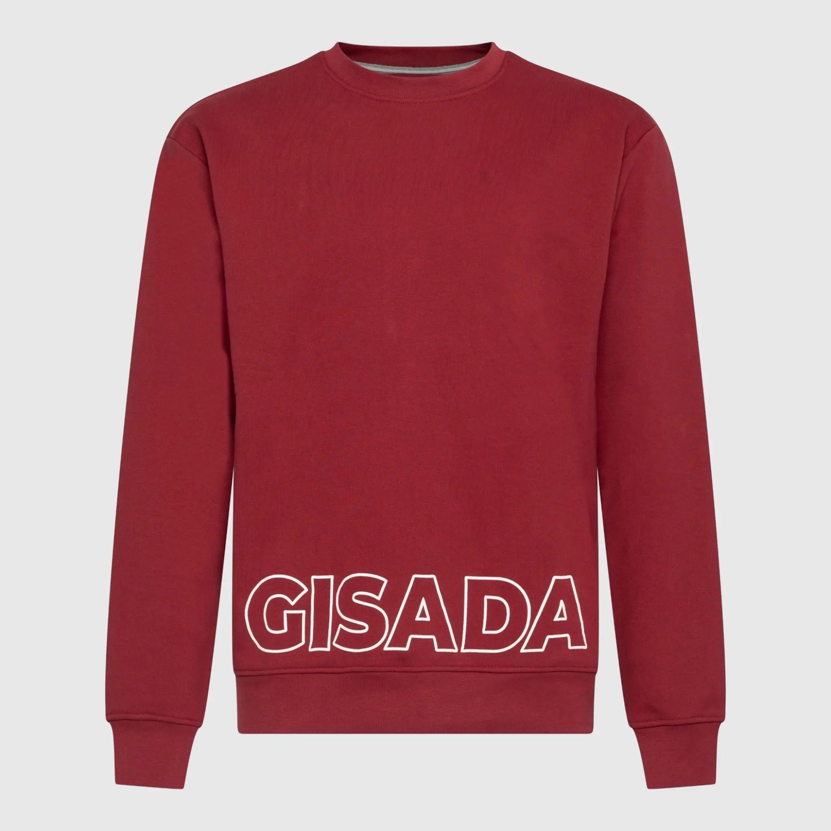Regular Fit Sweatshirt in Midweight Cotton with Puff Print Gisada Sweatshirt