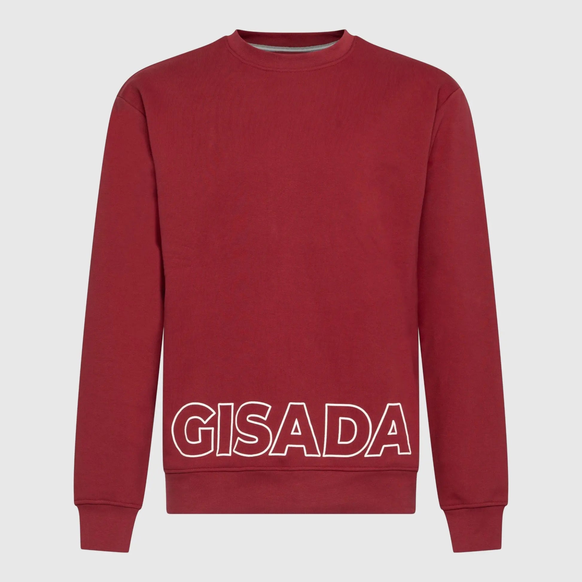 Regular Fit Sweatshirt in Midweight Cotton with Puff Print Gisada Sweatshirt