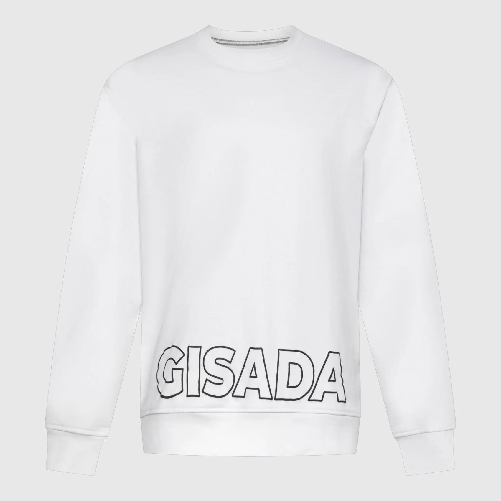 Regular Fit Sweatshirt in Midweight Cotton with Puff Print Gisada Sweatshirt