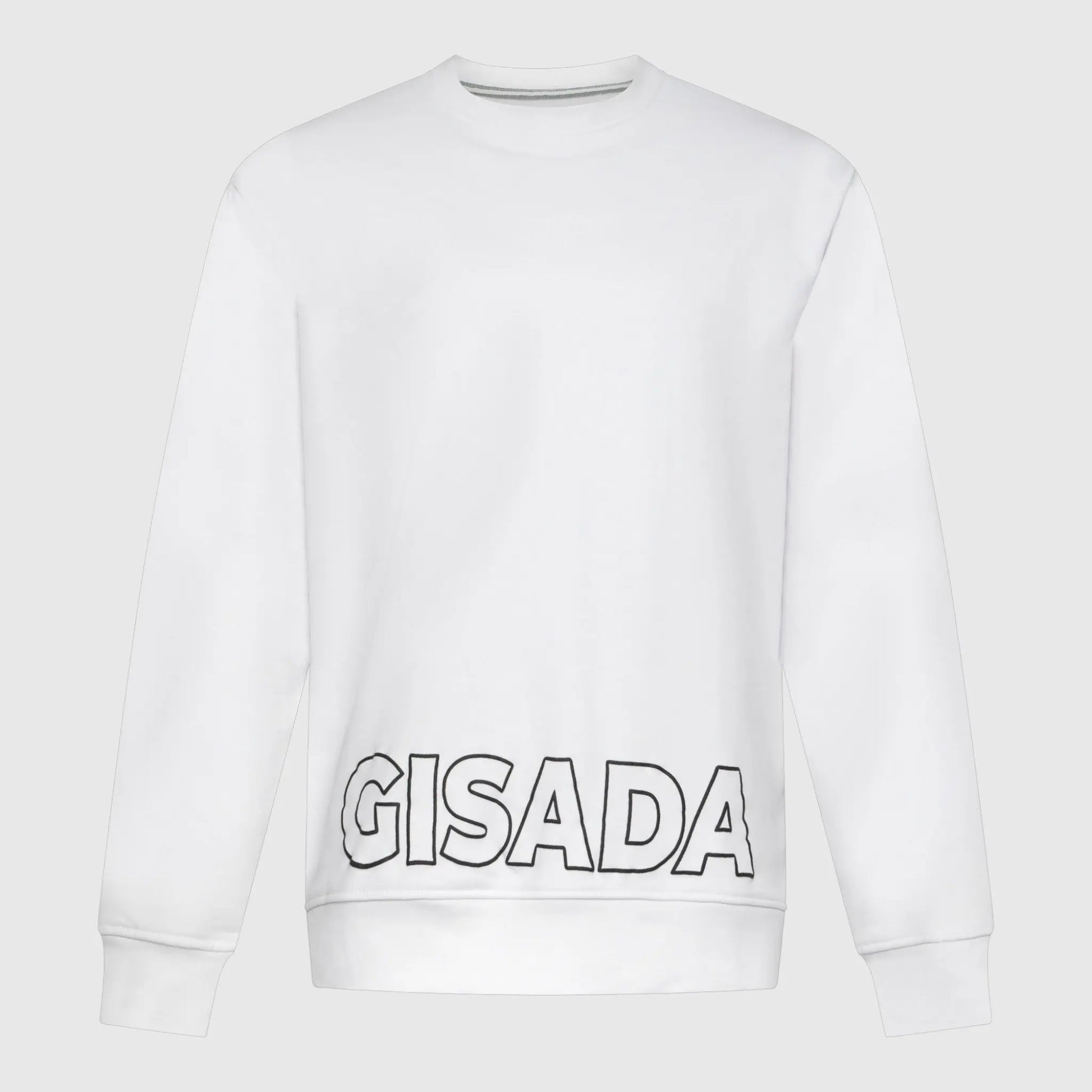 Regular Fit Sweatshirt in Midweight Cotton with Puff Print Gisada Sweatshirt