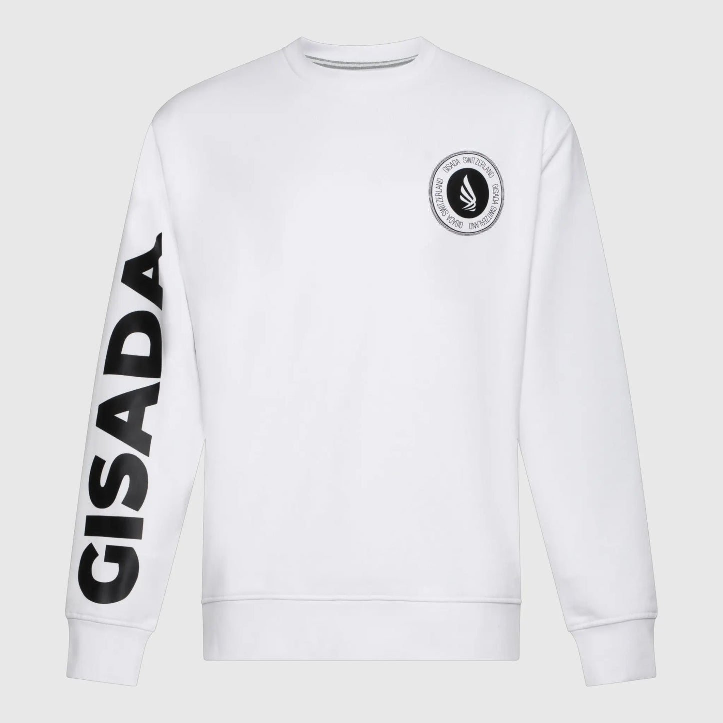Regular Fit Sweatshirt in Midweight Cotton with Silicon Print Gisada Sweatshirt