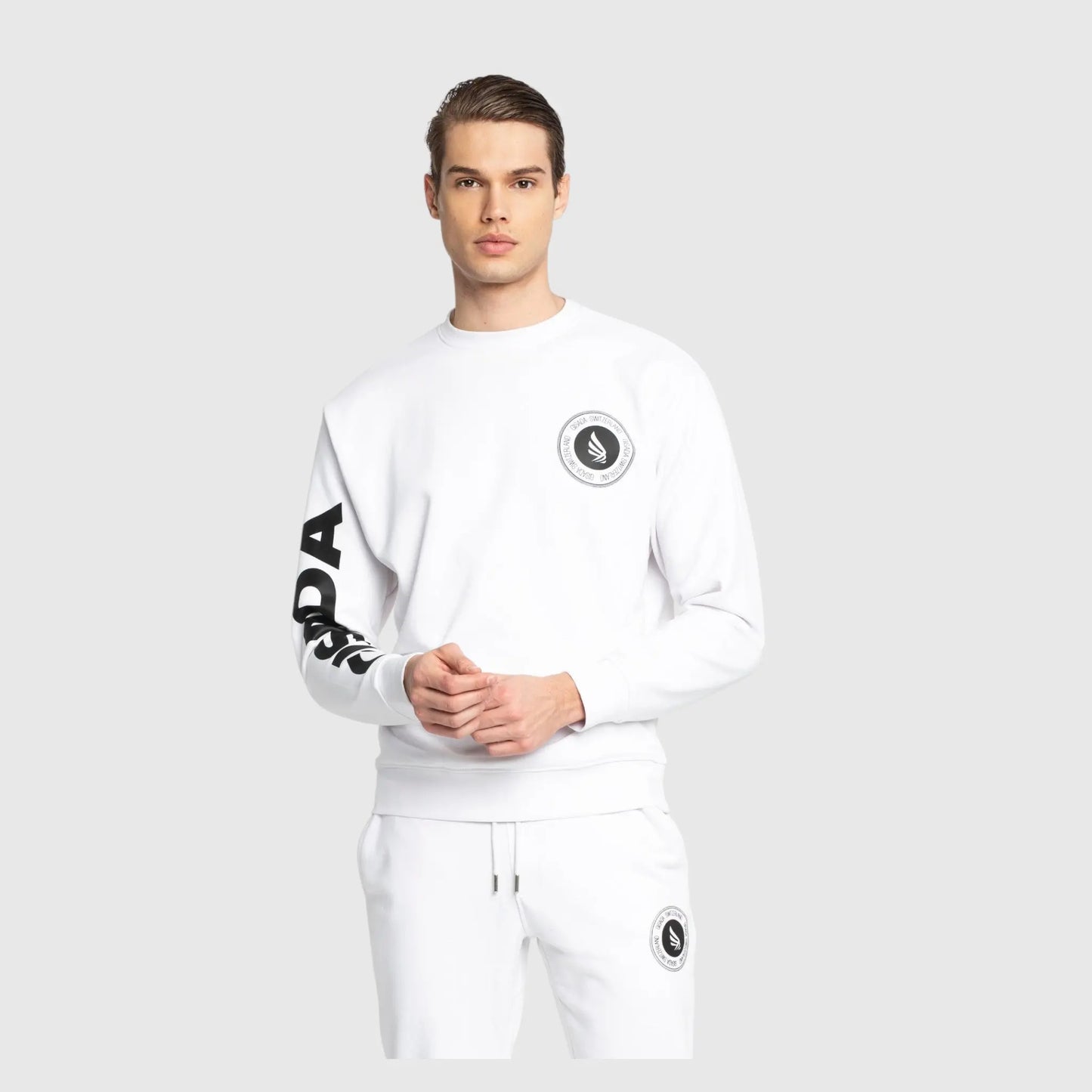Regular Fit Sweatshirt in Midweight Cotton with Silicon Print Gisada Sweatshirt