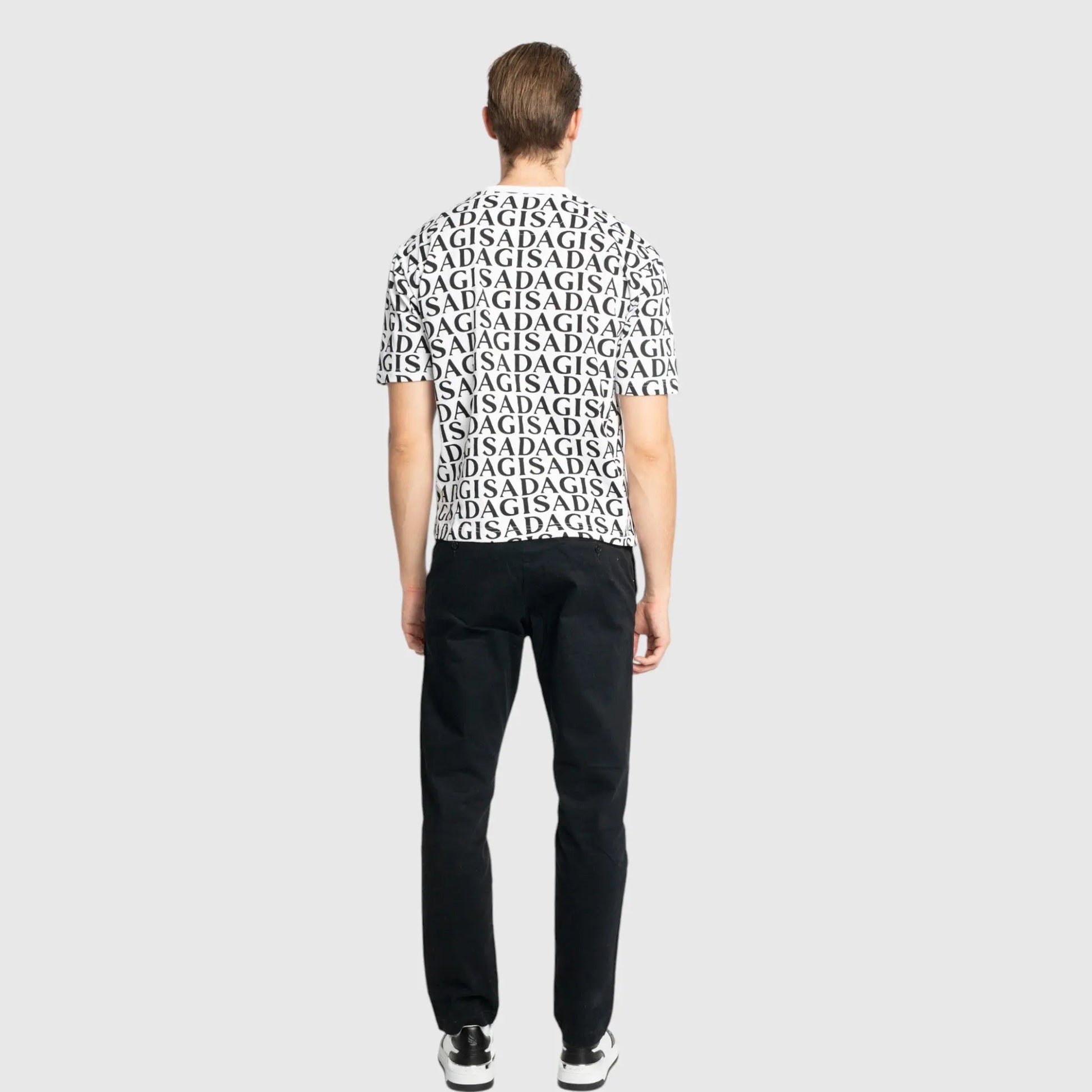 Regular Fit T-Shirt in Jersey Cotton Allover Print - Gisada.com