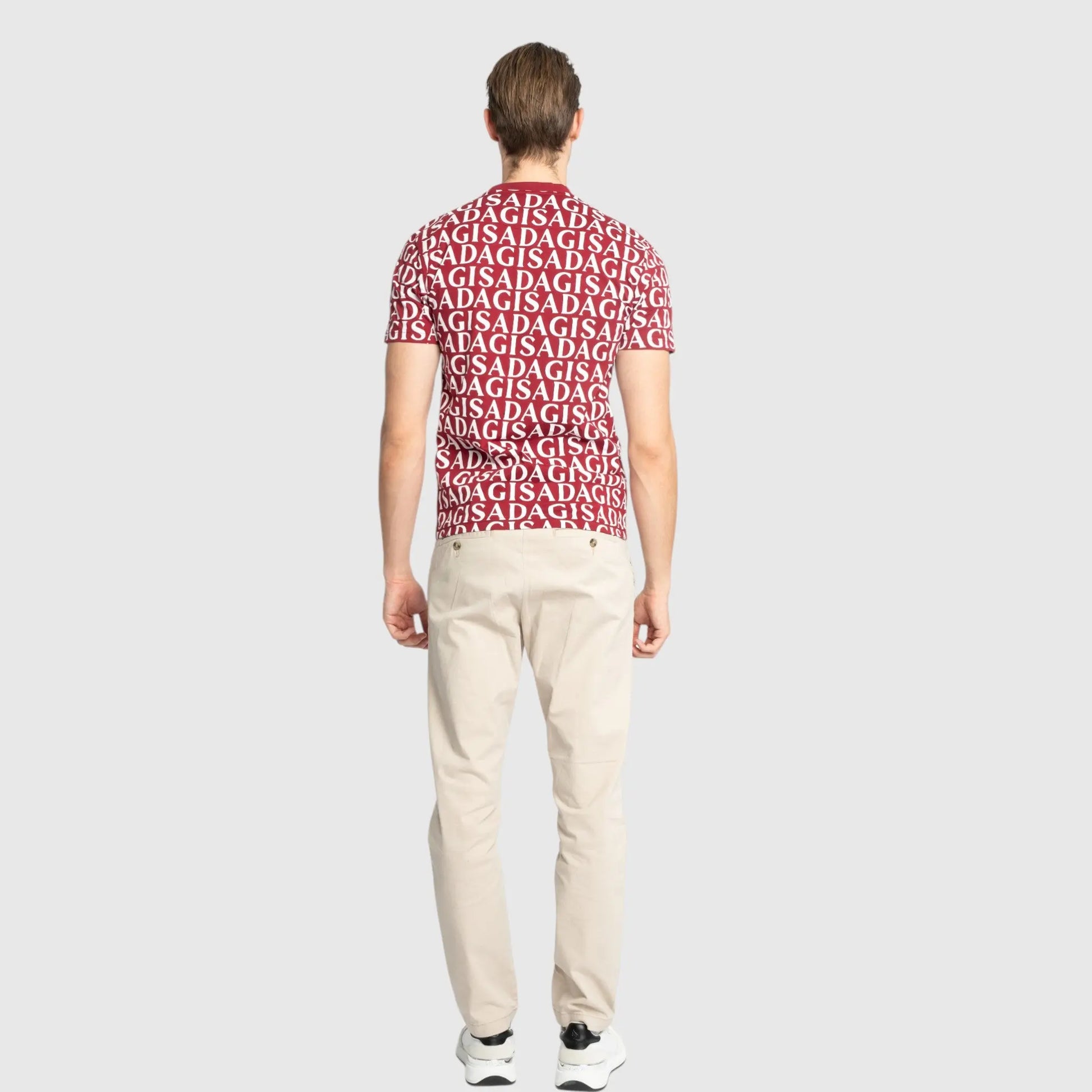 Regular Fit T-Shirt in Jersey Cotton Allover Print - Gisada.com