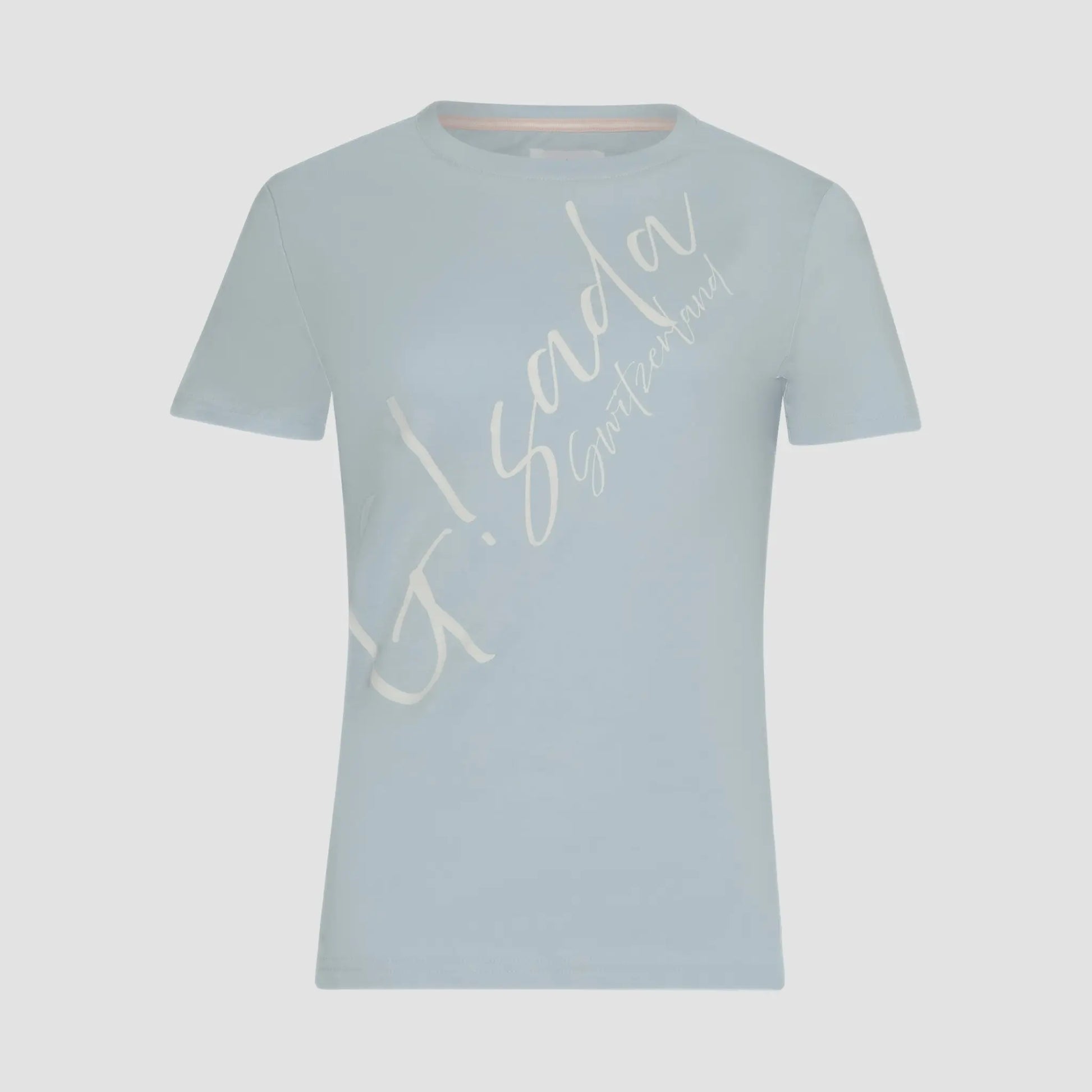 Regular Fit T-Shirt in Jersey Cotton with Cursive Silicon Print - Gisada.com