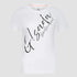 Regular Fit T-Shirt in Jersey Cotton with Cursive Silicon Print - Gisada.com