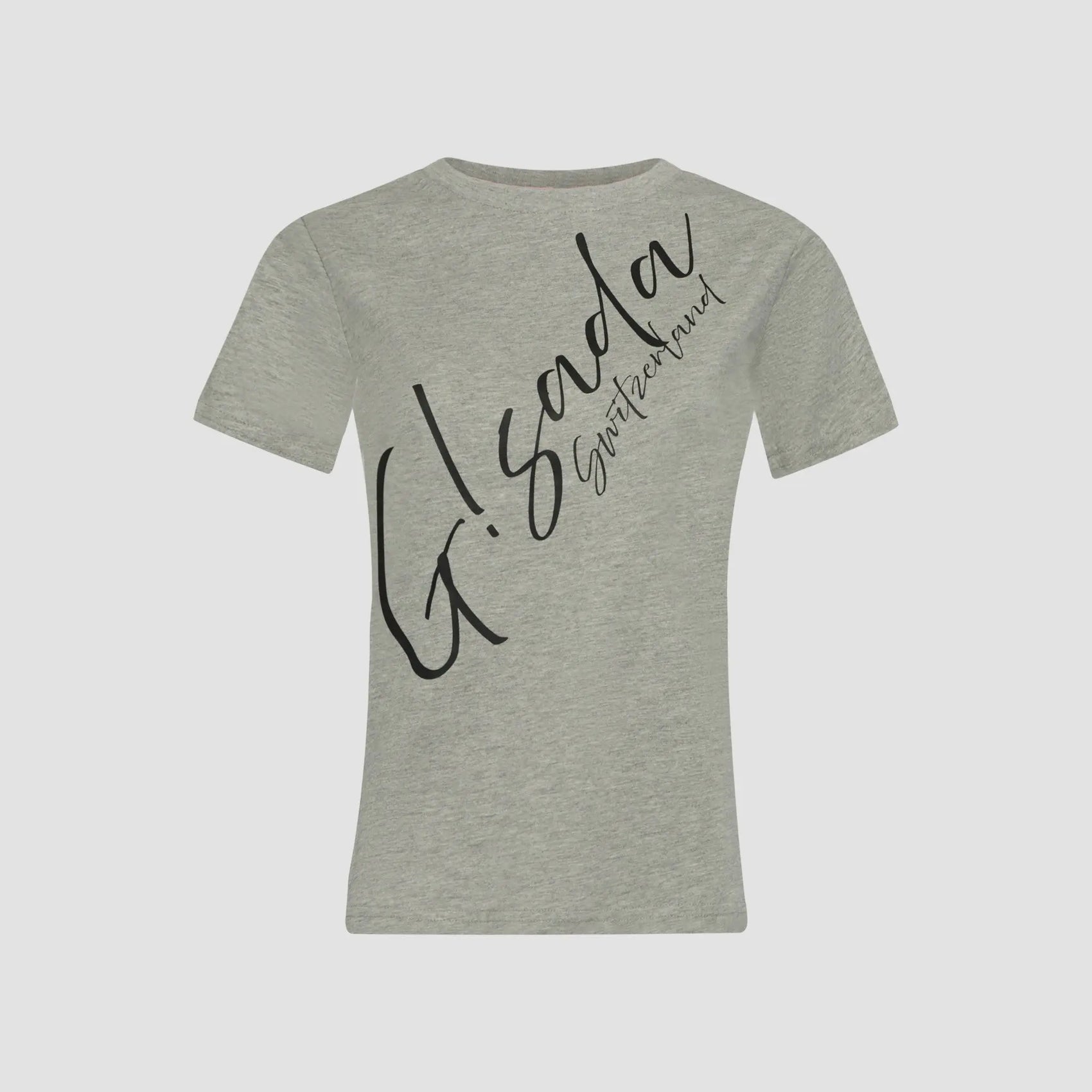 Regular Fit T-Shirt in Jersey Cotton with Cursive Silicon Print - Gisada.com