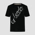 Regular Fit T-Shirt in Jersey Cotton with Cursive Silicon Print - Gisada.com