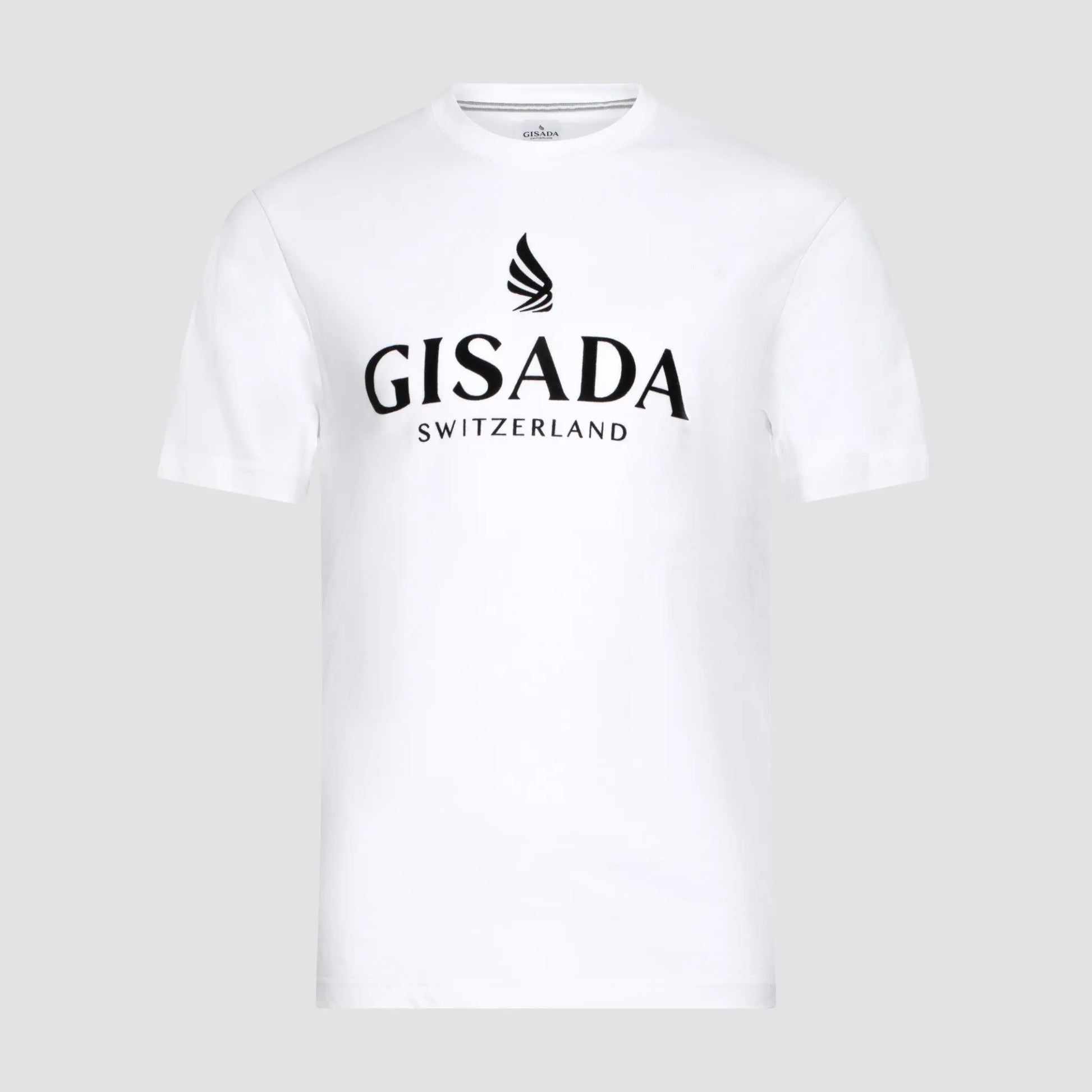 Regular Fit T-Shirt in Jersey Cotton with Flock Logo - Gisada.com