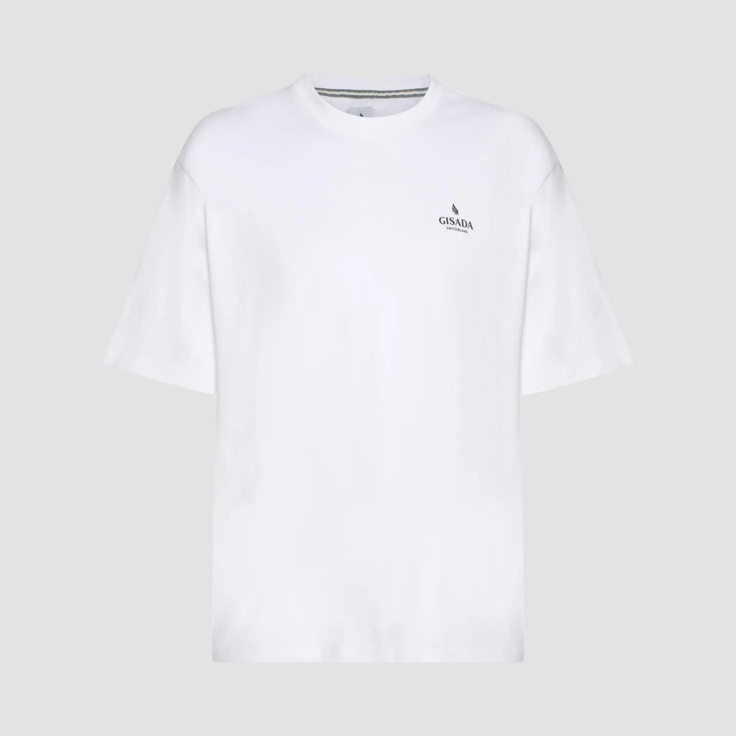 Regular Fit T-Shirt in Jersey Cotton with Small Silicon Logo - Gisada.com