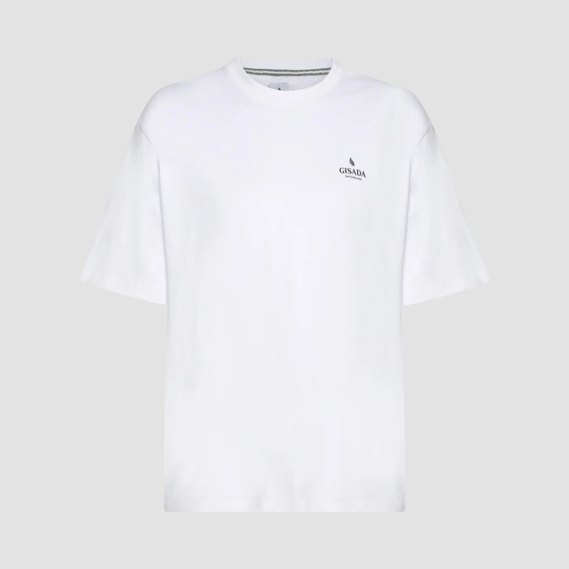 Regular Fit T-Shirt in Jersey Cotton with Small Silicon Logo - Gisada.com