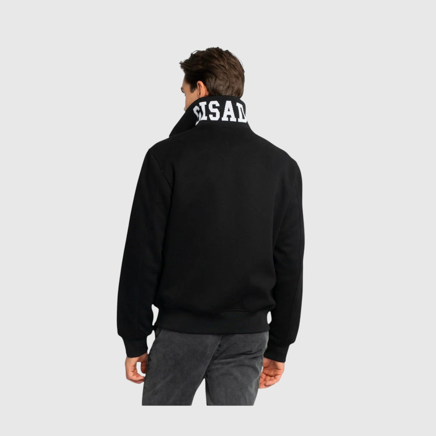 Regular Fit Windbreaker in Knit with Collar Print and Wing on Front Gisada Jacket