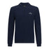 Regular Fit Zip-Up Polo in Luxe Interlock Piquet with Rubber Gisada Logo Gisada Polo