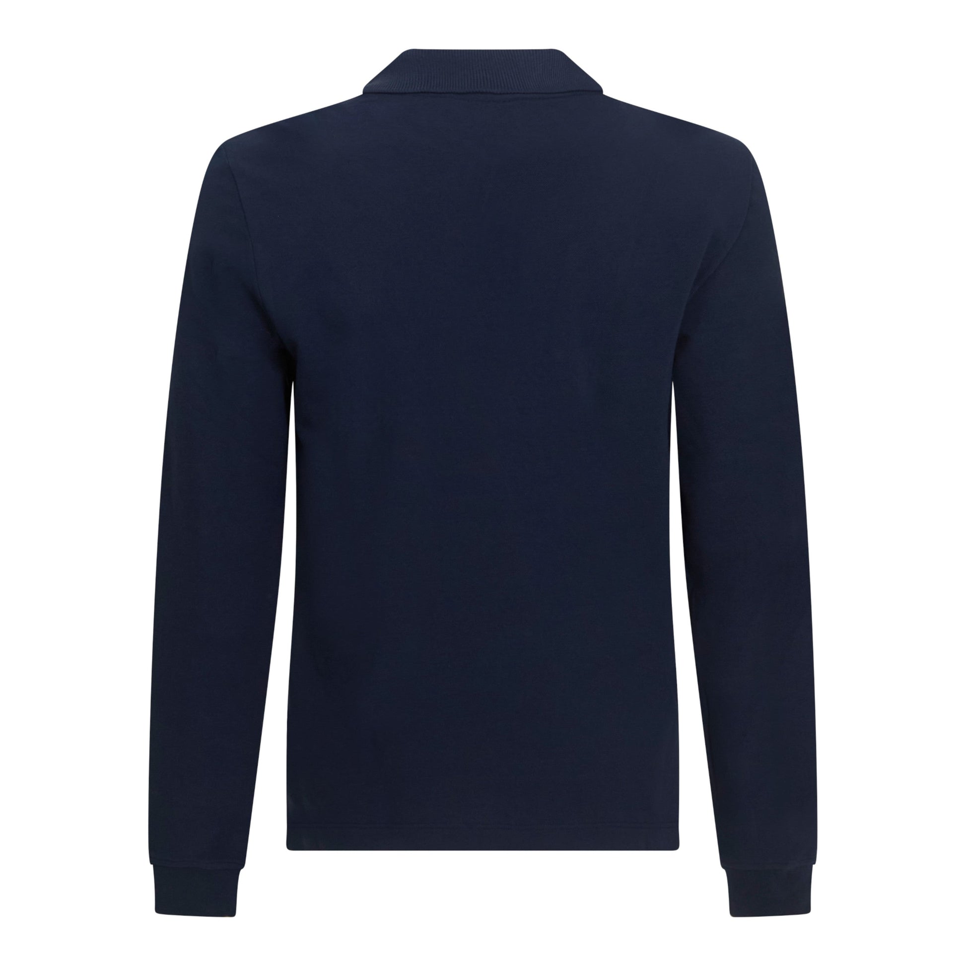 Regular Fit Zip-Up Polo in Luxe Interlock Piquet with Rubber Gisada Logo Gisada Polo