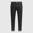 Slim black denim jeans with all-over Gisada monogram laser print
