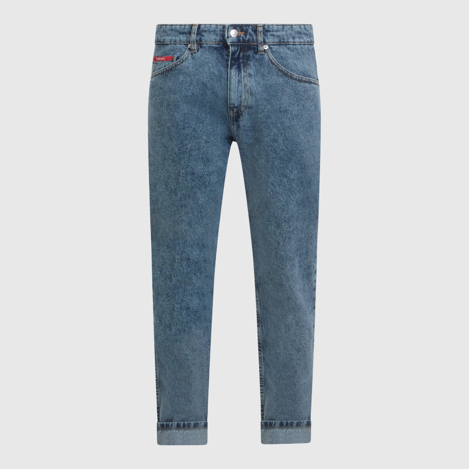 Slim Fit Denim Jean with Inside Bottom Label Gisada Jeans