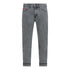 Slim Fit Snow-Grey Jeans with Allover Gisada Monogram – Front View
