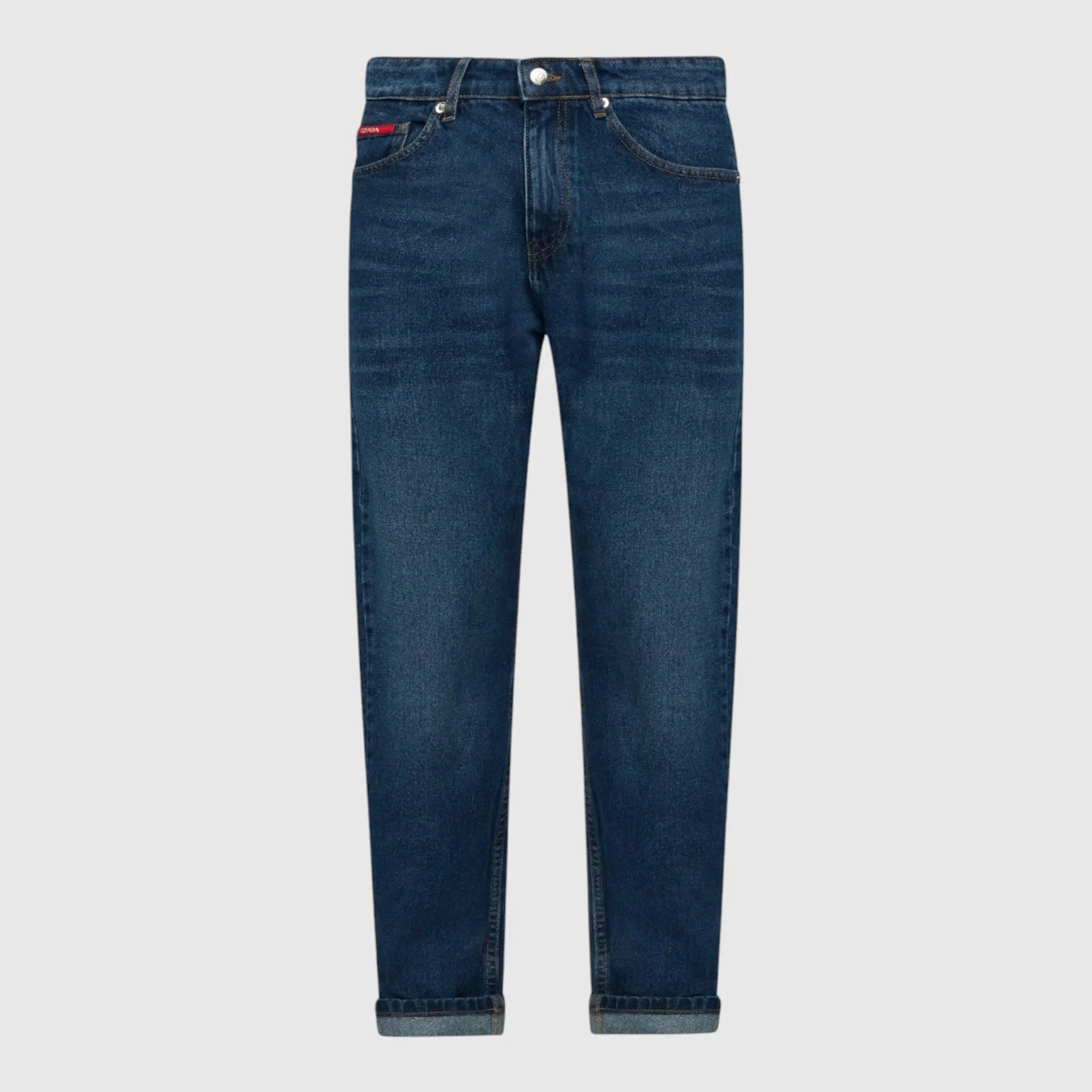 Slim Fit Denim Jean with Inside Bottom Label - Gisada.com