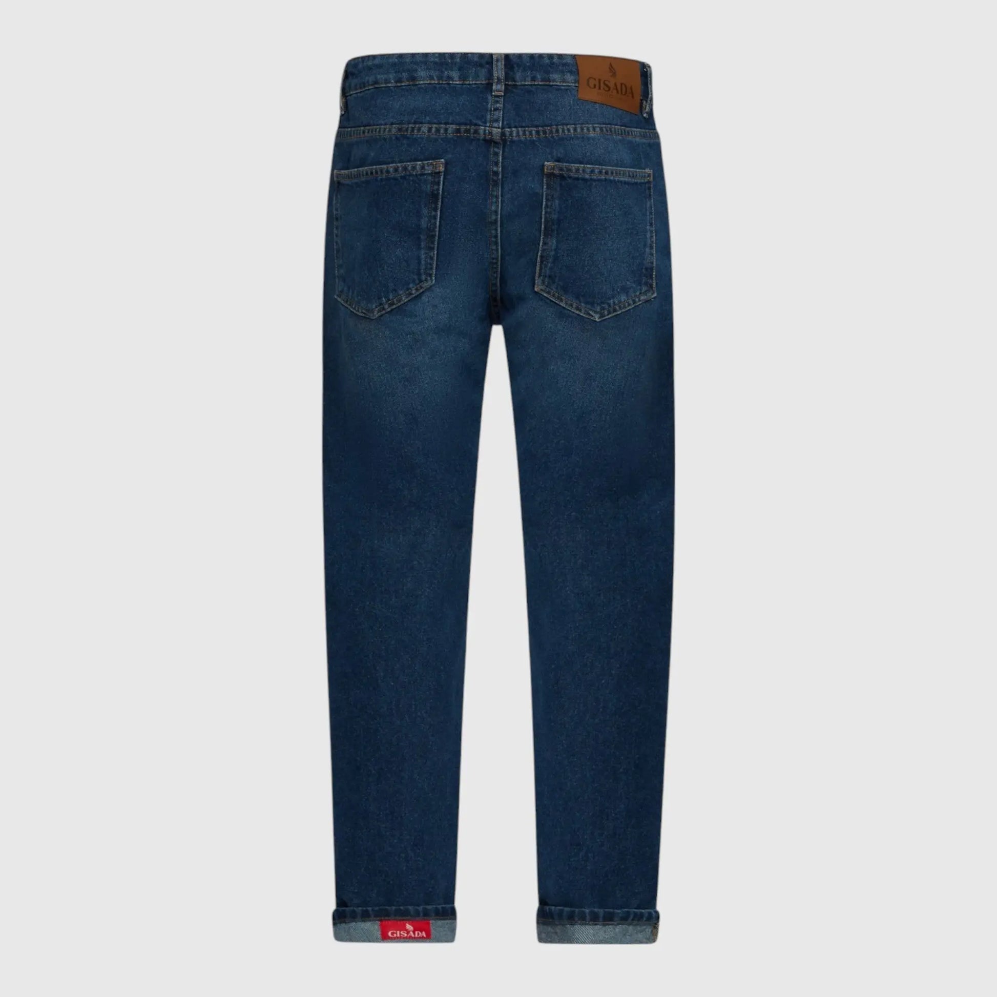 Slim Fit Denim Jean with Inside Bottom Label - Gisada.com