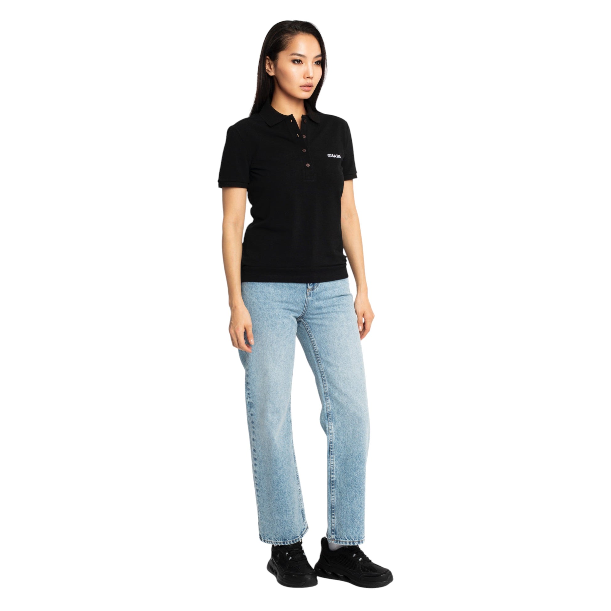 Slim Fit Short Sleeves Polo in Interlock Piquet with Embroidery Gisada Logo Gisada Polo