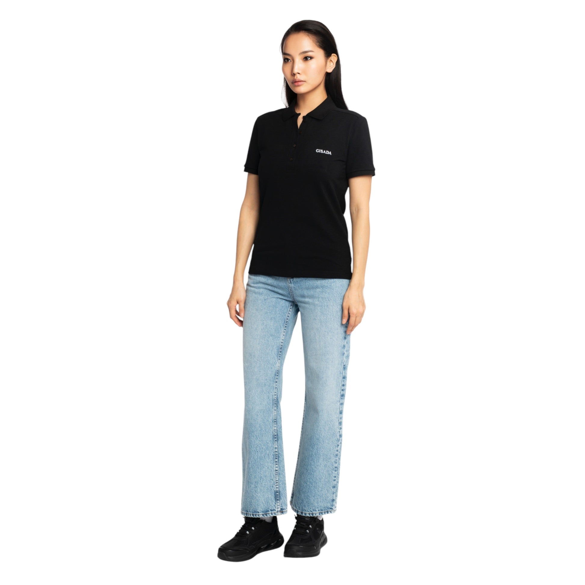 Slim Fit Short Sleeves Polo in Interlock Piquet with Embroidery Gisada Logo Gisada Polo