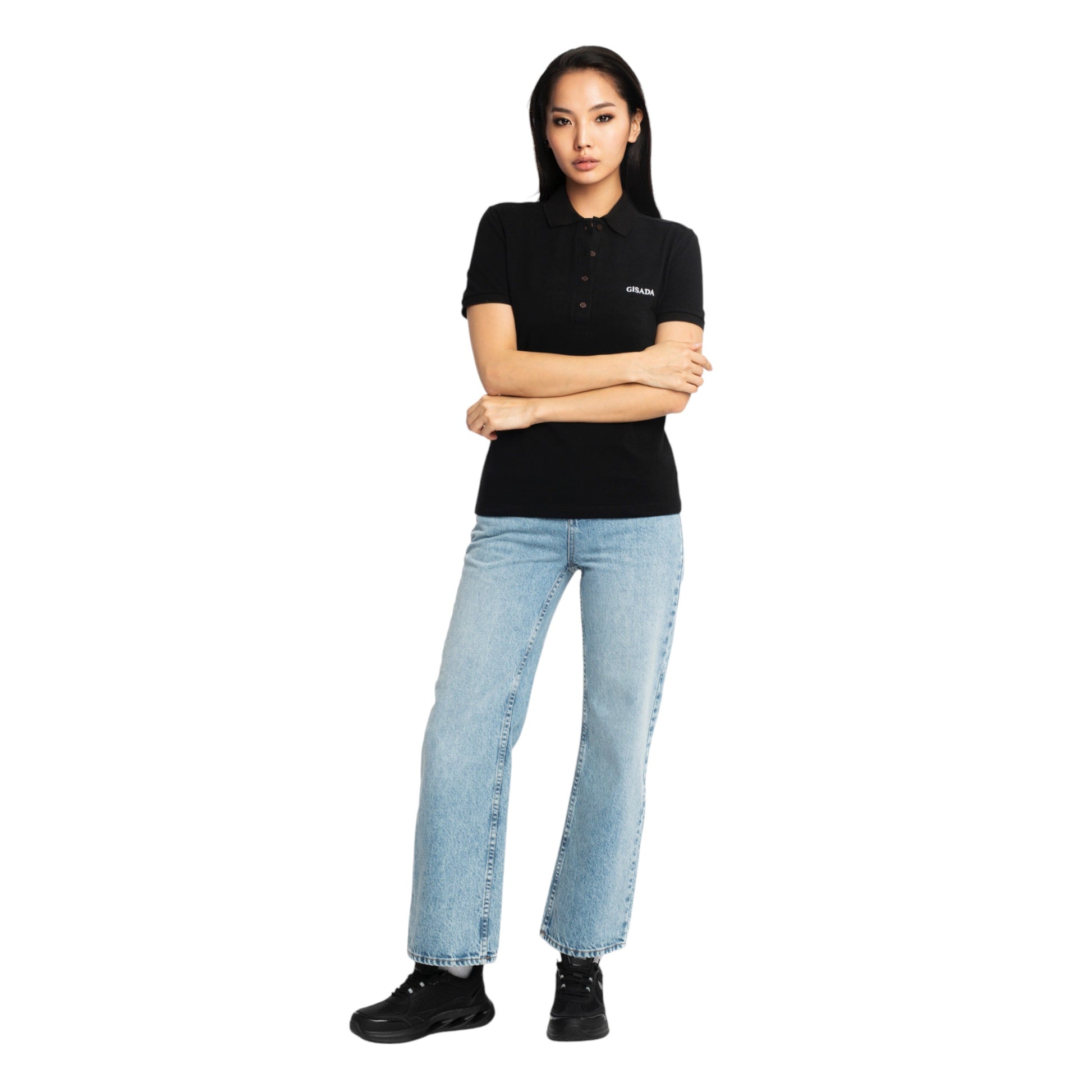 Slim Fit Short Sleeves Polo in Interlock Piquet with Embroidery Gisada Logo Gisada Polo