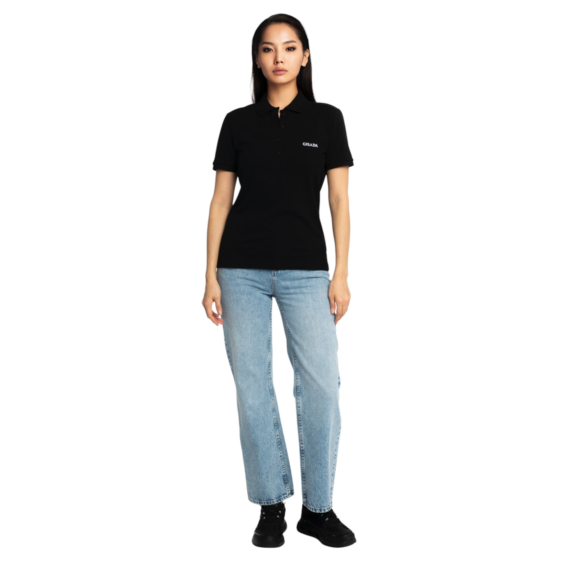 Slim Fit Short Sleeves Polo in Interlock Piquet with Embroidery Gisada Logo Gisada Polo