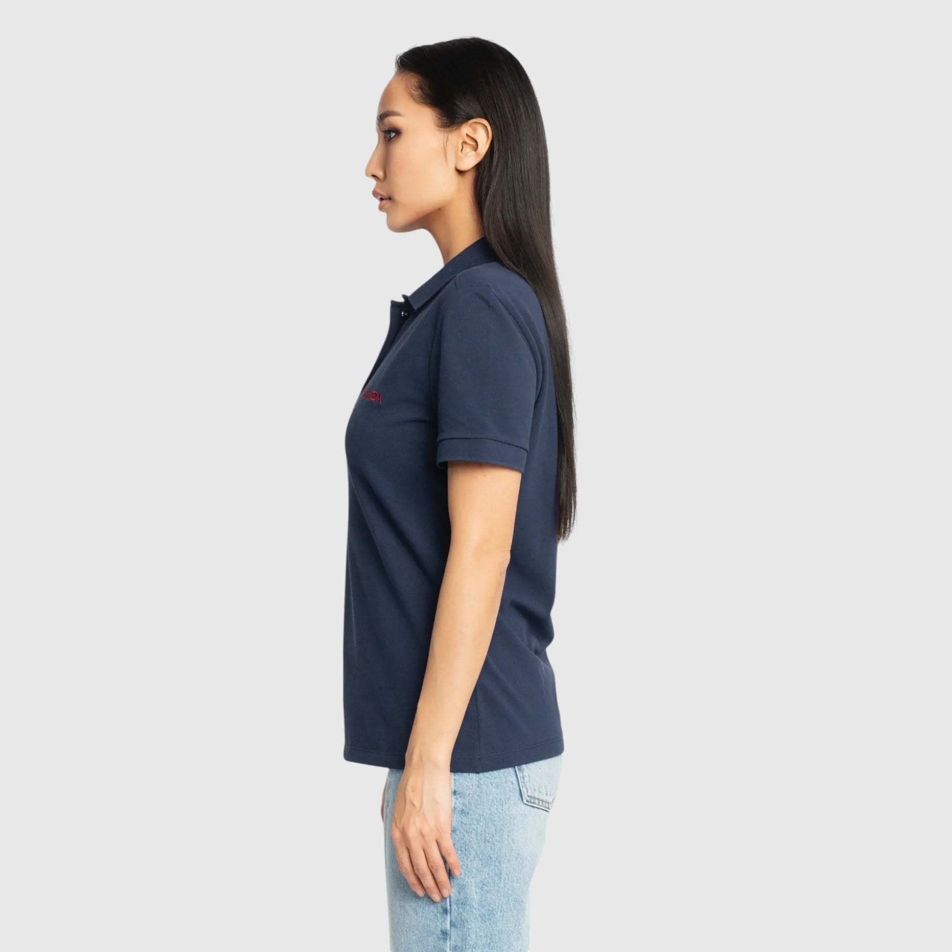 Slim Fit Short Sleeves Polo in Interlock Piquet with Embroidery Gisada Logo Gisada Polo