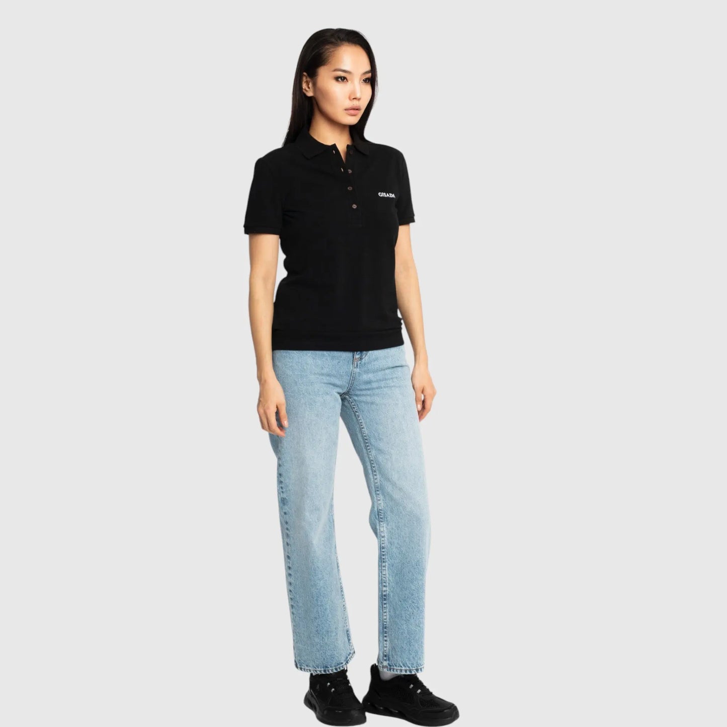 Slim Fit Short Sleeves Polo in Interlock Piquet with Embroidery Gisada Logo Gisada Polo