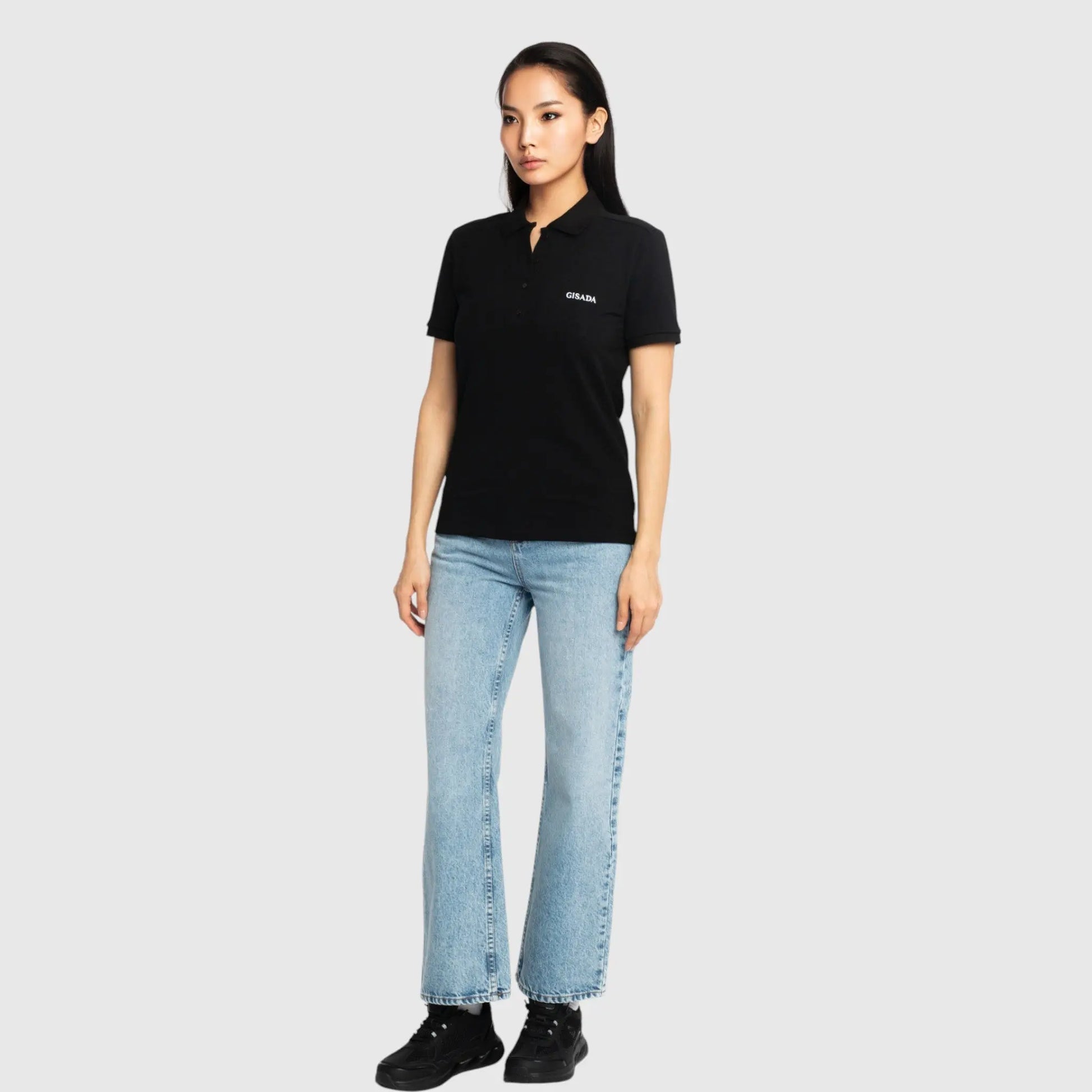 Slim Fit Short Sleeves Polo in Interlock Piquet with Embroidery Gisada Logo Gisada Polo