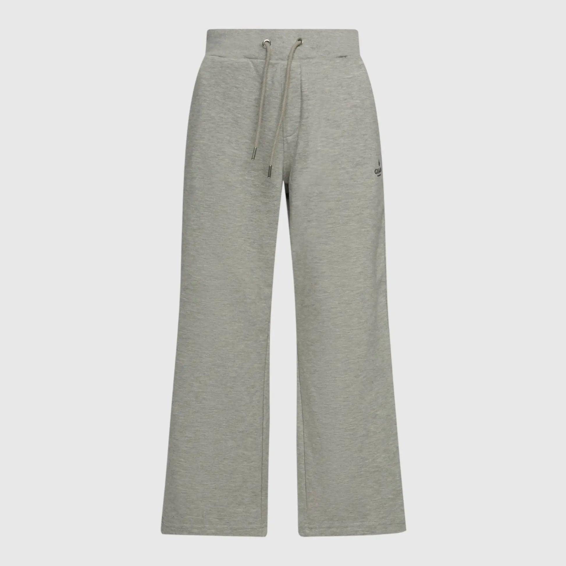 Straight Leg Sweatpants in Midweight Cotton with Small Silicon Print Gisada Jogger